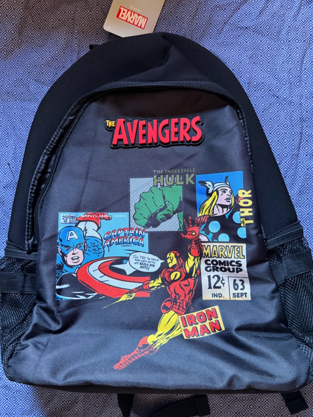 Disney Parks Marvel’s Avengers 16” Black Backpack-NWT